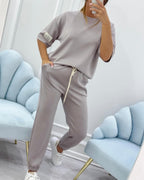 Lola - Women's casual set with plain top and pants