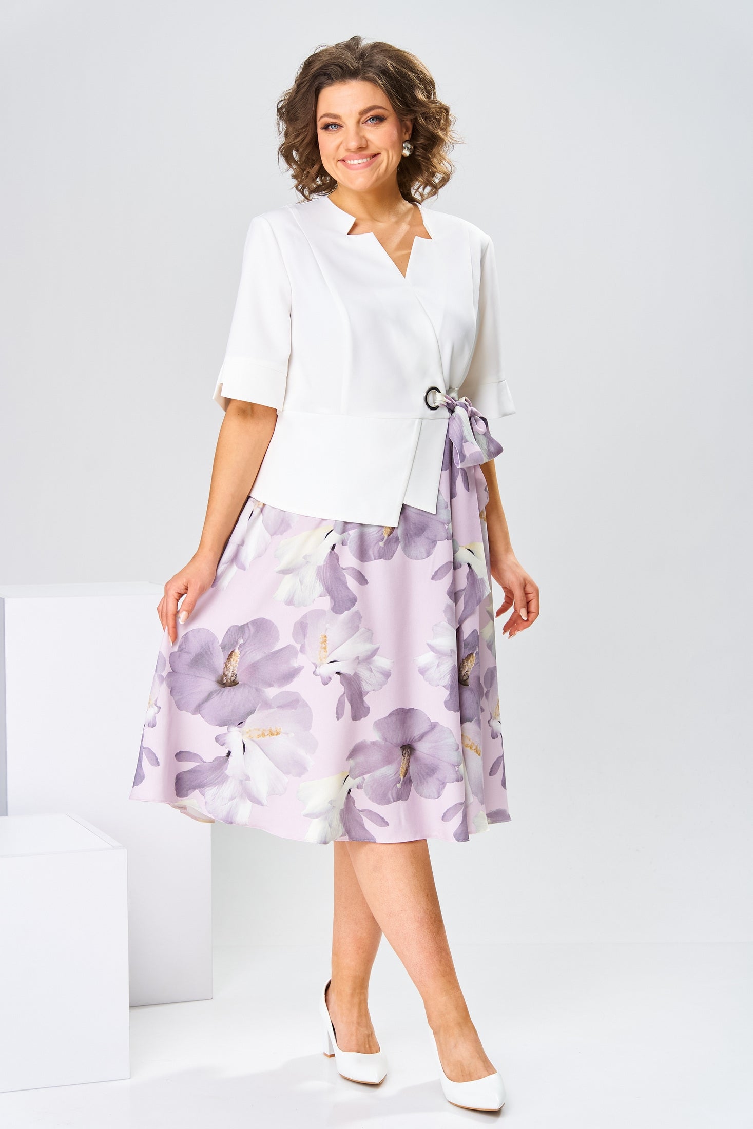 Adelisa - High Quality Cotton and Silk Dress for Natural Elegance