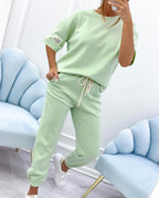 Lola - Women's casual set with plain top and pants