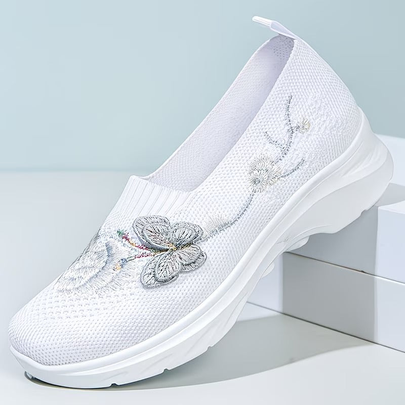 Papillon Embroidered Knit Slip-On