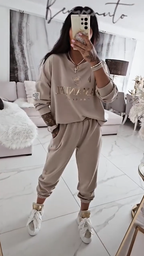 Quelisse - Women's Printed Blouse and Loose Pants Set