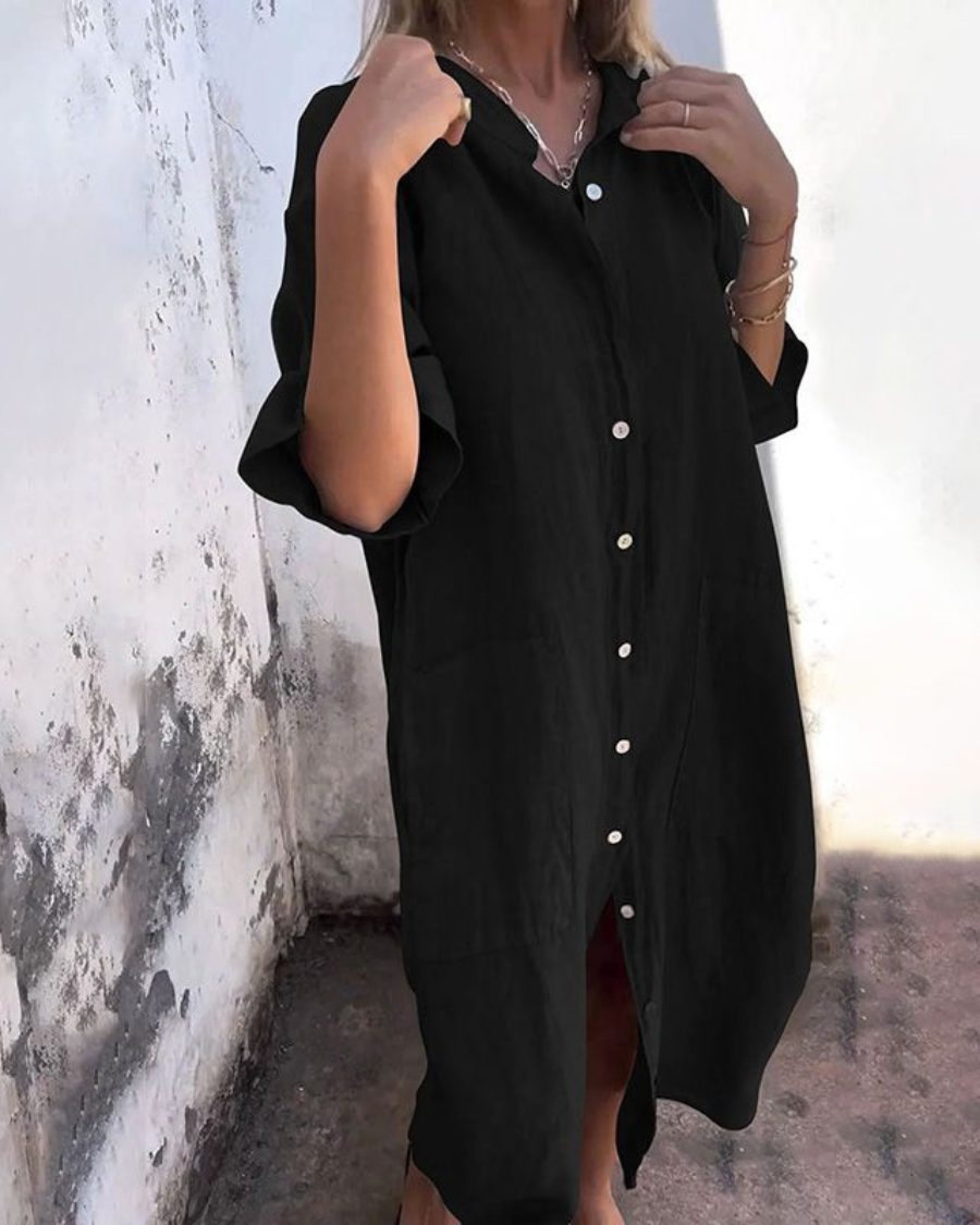 Yasmina - Ibiza Style Casual Shirt Dress