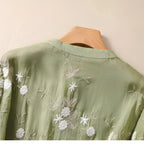 EMILY | COTTON TOP WITH EMBROIDERED FLOWERS