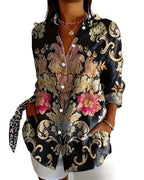 Zennie | Printed Collar Shirt Button-Up