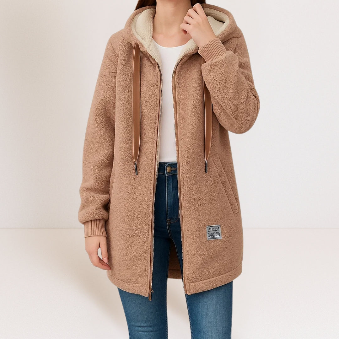 Ravienne - Veste Longue Douillette à Capuche pour Femme