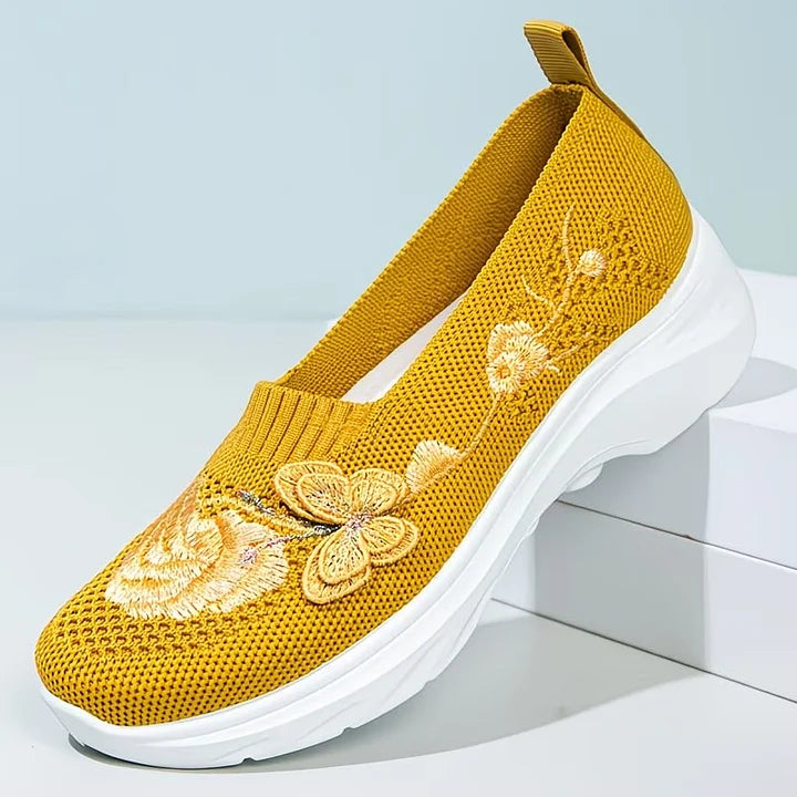 Papillon Embroidered Knit Slip-On