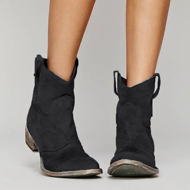 Evi - Vintage Cowboy Ankle Boots