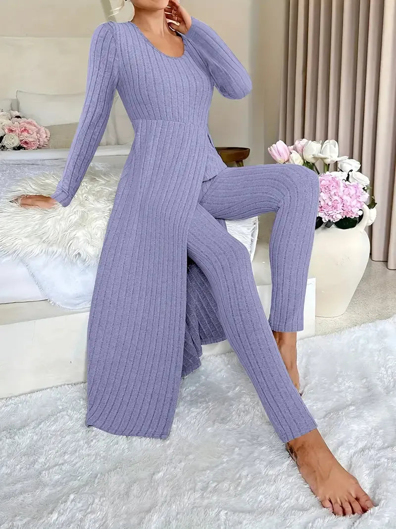 Helanise - Elegant Two Piece Channeled Set