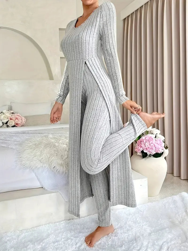 Helanise - Elegant Two Piece Channeled Set
