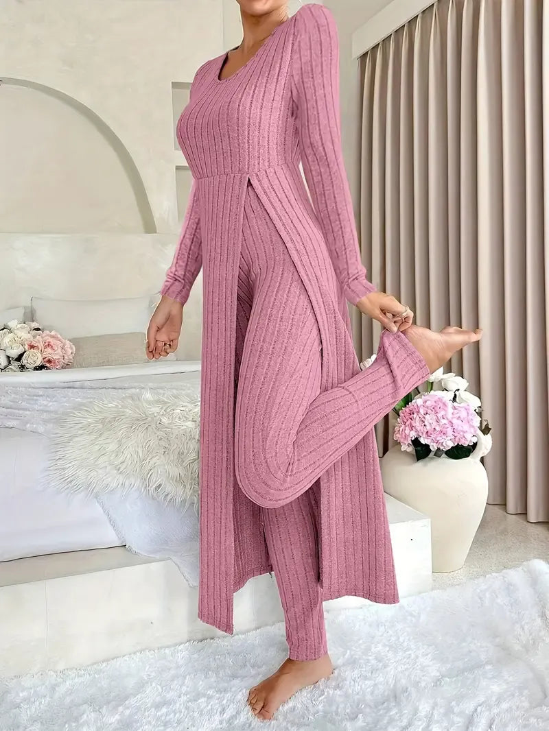 Helanise - Elegant Two Piece Channeled Set