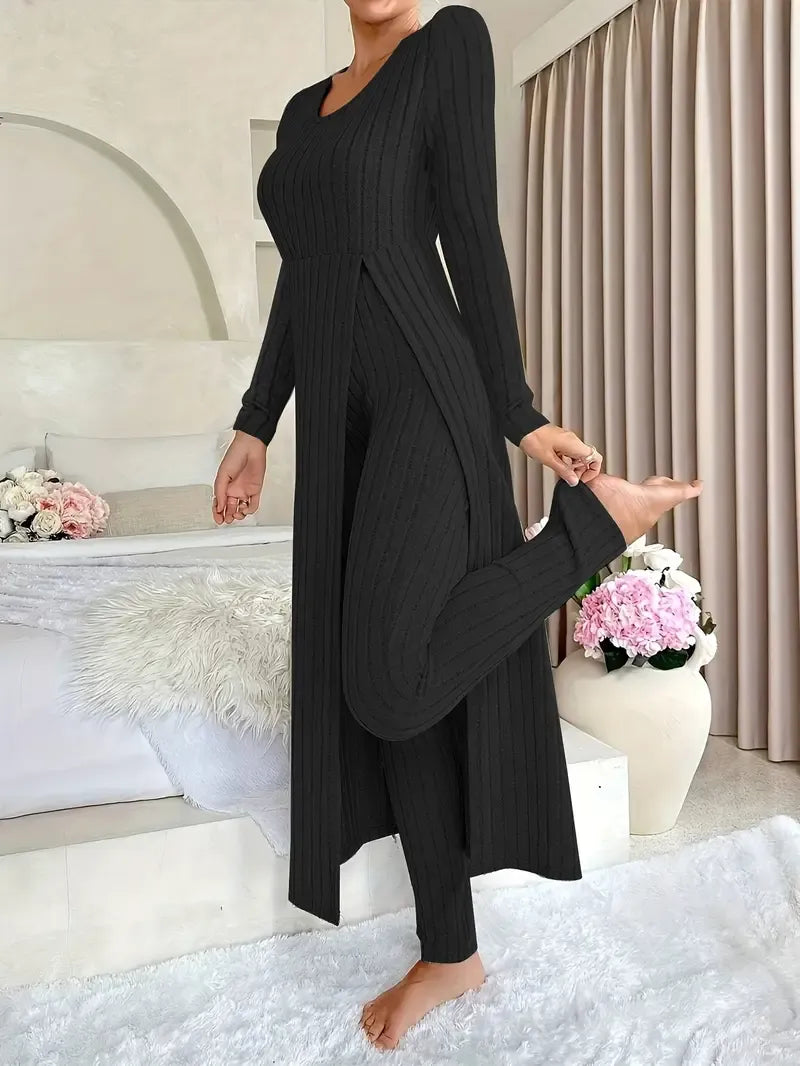 Helanise - Elegant Two Piece Channeled Set
