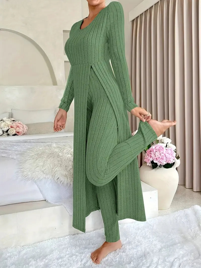 Helanise - Elegant Two Piece Channeled Set