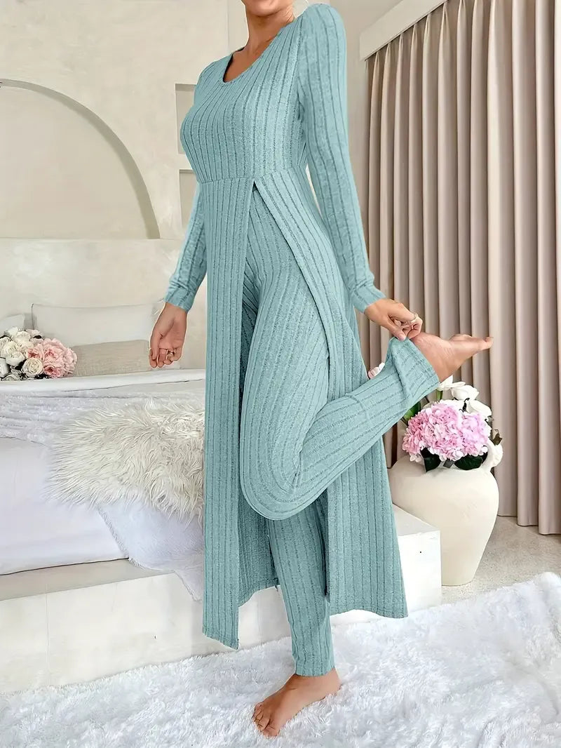 Helanise - Elegant Two Piece Channeled Set