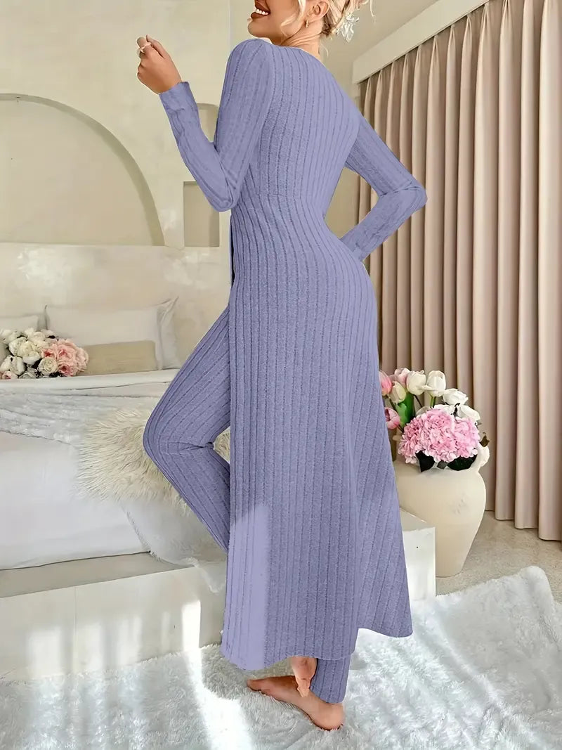 Helanise - Elegant Two Piece Channeled Set