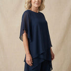 Kimmy™ | Draped Top with Palazzo Pants