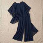 Kimmy™ | Draped Top with Palazzo Pants