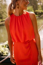 Anavella - Elegant Summer Midi Dress with a Flowing and Refined Design