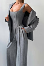 Renata - 3-piece suit with double-breasted blazer