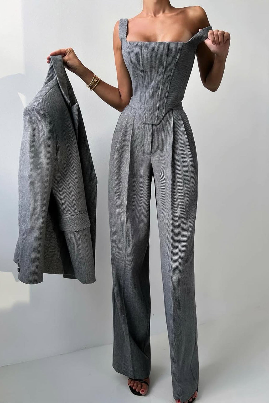 Renata - 3-piece suit with double-breasted blazer