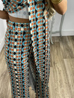 Nerola - Geometric Print Two-Piece Set