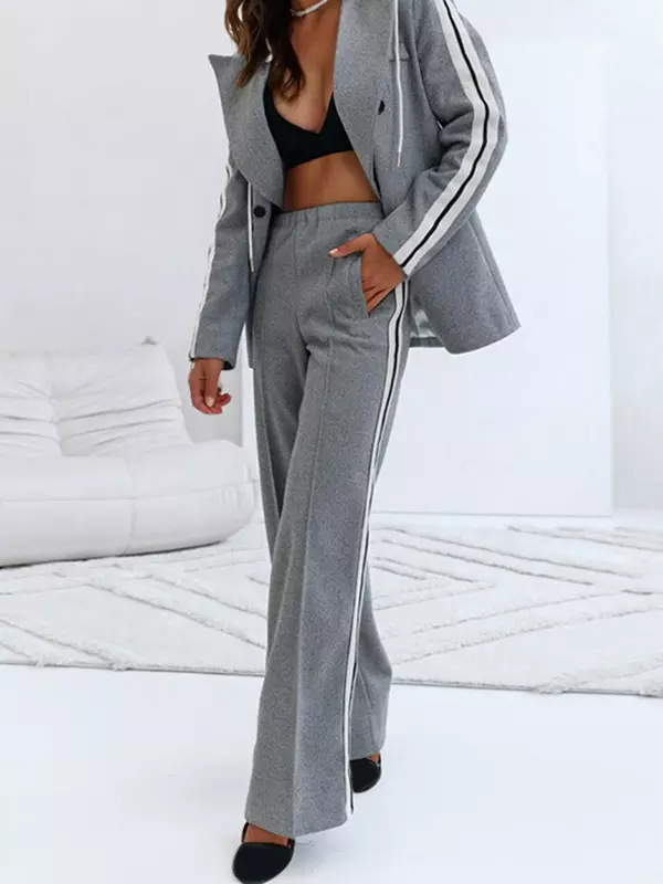 Gwenalyn - Sporty Patchwork Hooded Blazer Jacket