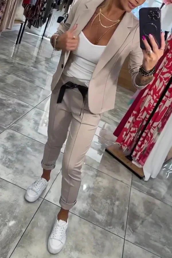 Rosindra - Two-piece set with flowing jacket and comfortable jogging pants
