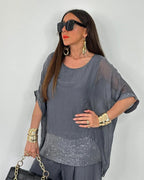 Aurélie - Chic Two-Piece Summer Set - Flowing Elegance and Lightweight Comfort