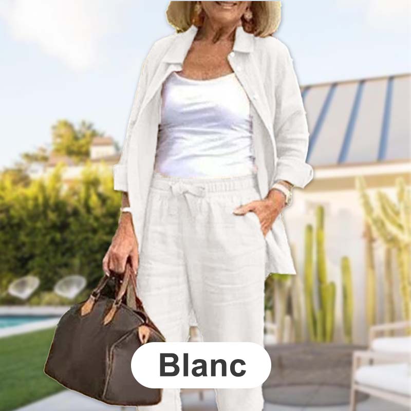 Zélie - Cotton and Linen Shirt and Pants Set