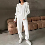 Rie - Women's Knitted Half Zip Sports Set