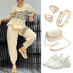 Audrey - Women's 2 Piece Leopard Sports Set