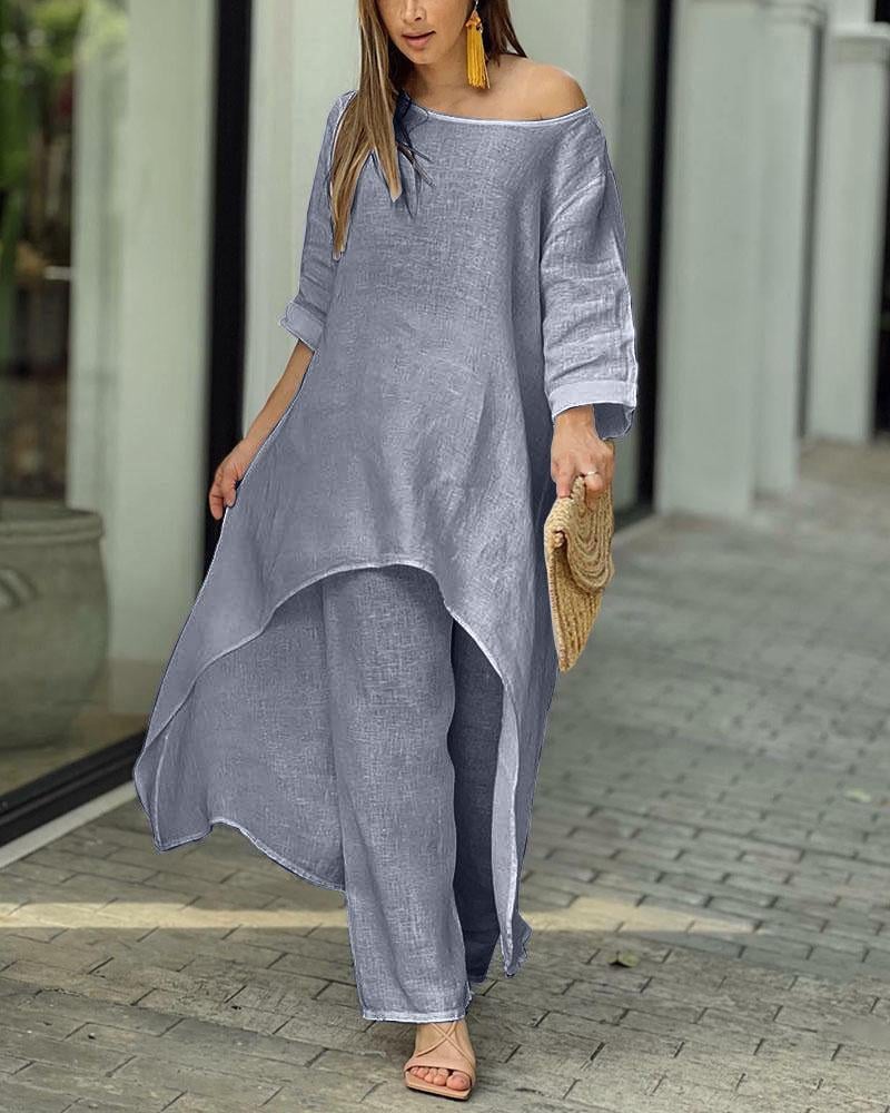 Clarisse - Women's Casual Linen Set