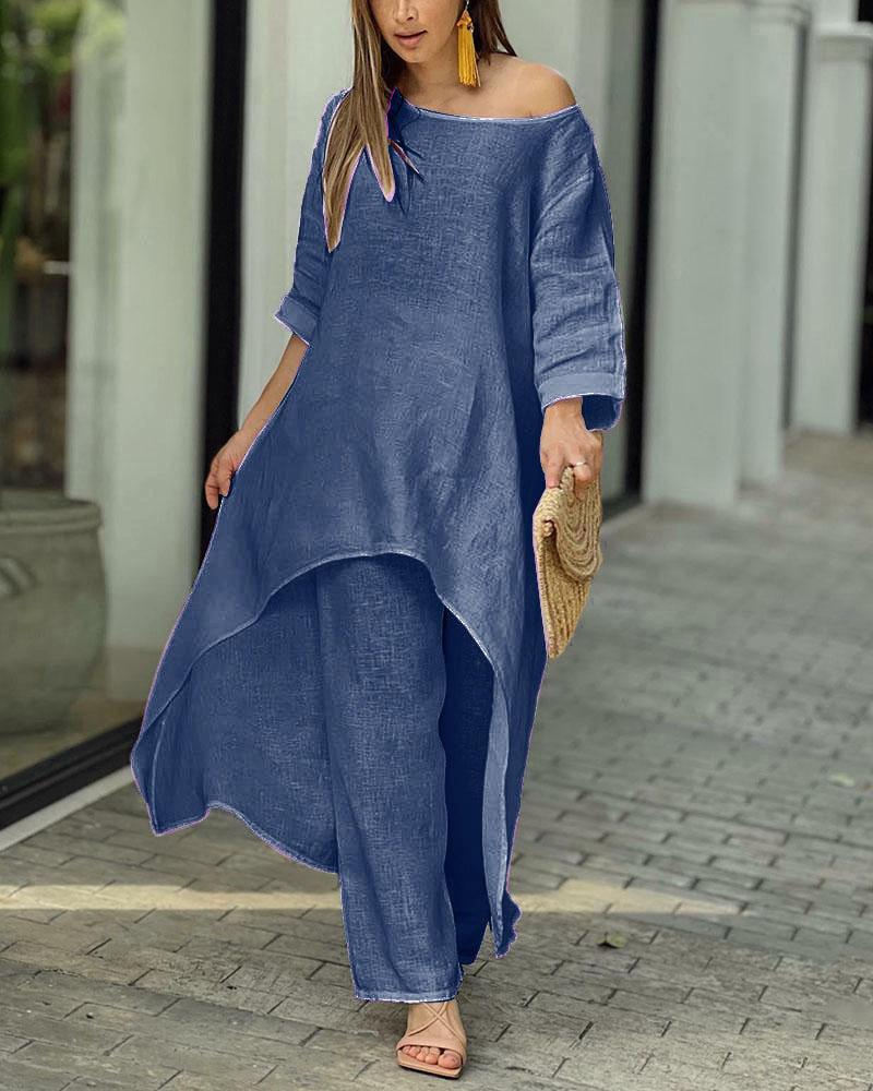 Clarisse - Women's Casual Linen Set