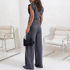 Alya - Women's Elegant Solid Two Piece Set