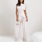Alya - Women's Elegant Solid Two Piece Set