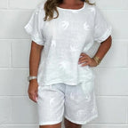 Selena - Casual Printed Cotton and Linen Set