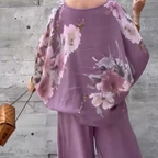 Régine - 2 Piece Loose Printed Chiffon Set