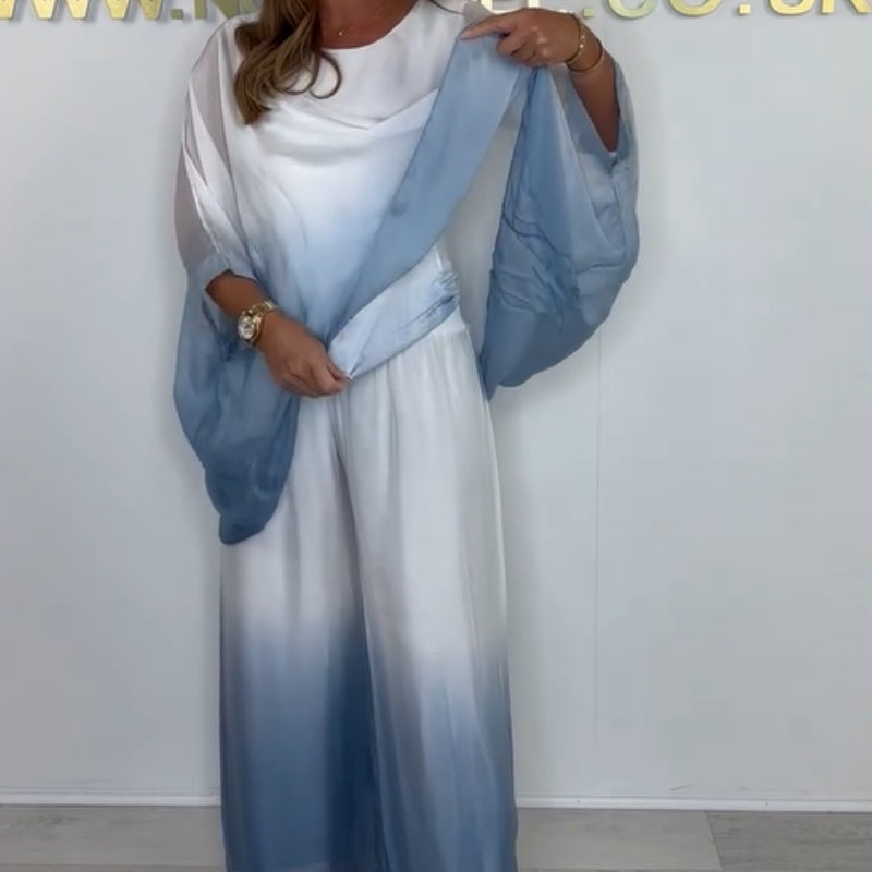 Kyra - Dip Dye Set with Flowy Top and Wide Leg Pants