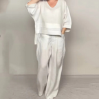 Viviette - Elegant Cotton and Linen Set for Women - 2 Pieces