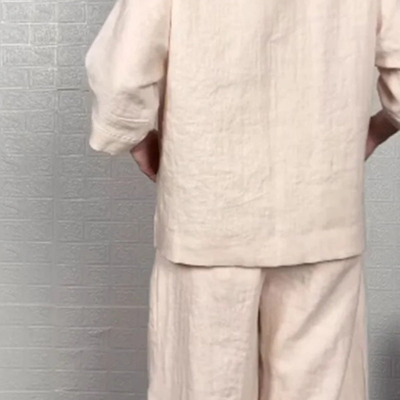 Viviette - Elegant Cotton and Linen Set for Women - 2 Pieces